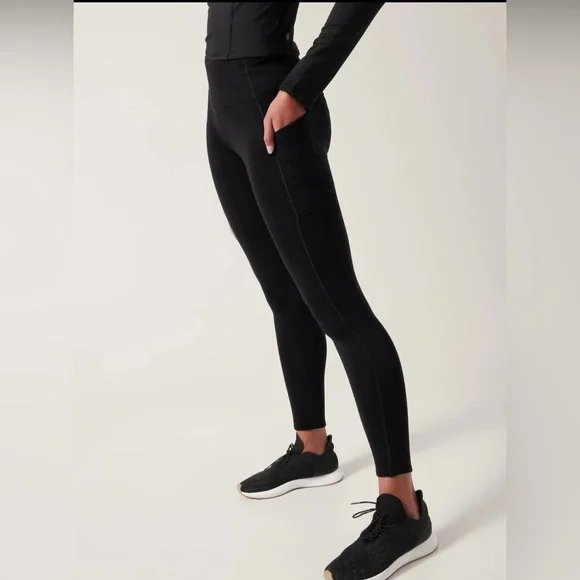 Athleta Altitude Stash Tight Polartec Powerstretch Pants Fleece Lined M - Picture 2 of 7